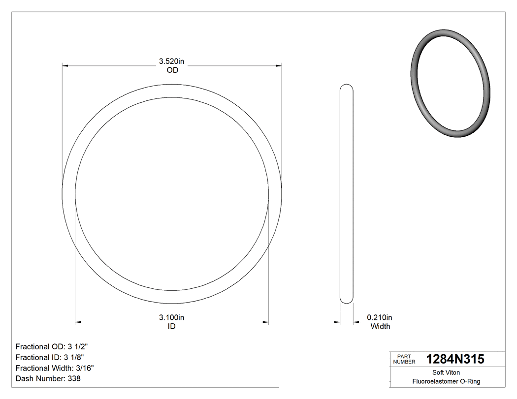 Technical drawing - 1284N315
